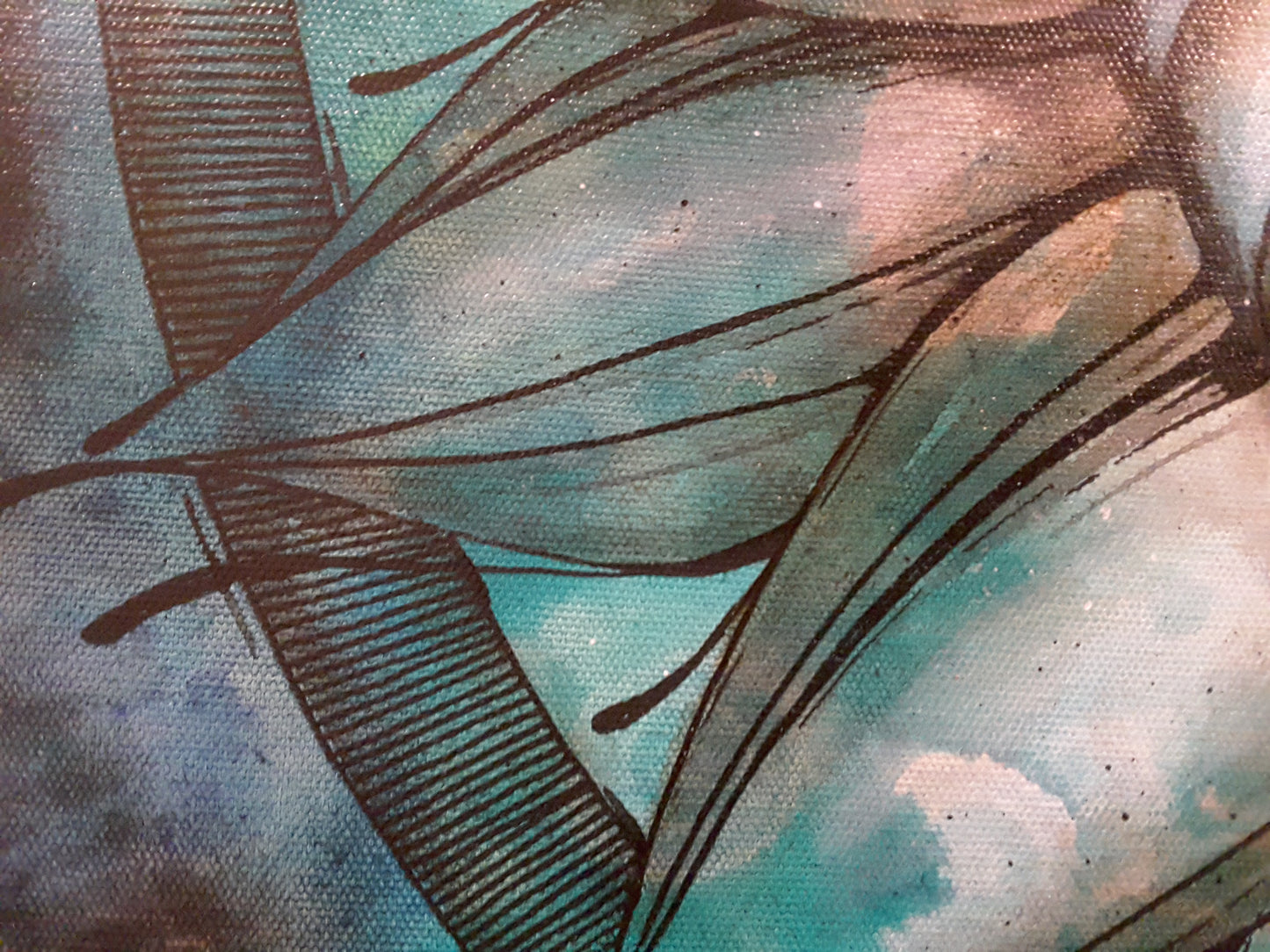 Acrylic Painting 'Viridescent Dreams' Original - PICK UP ONLY