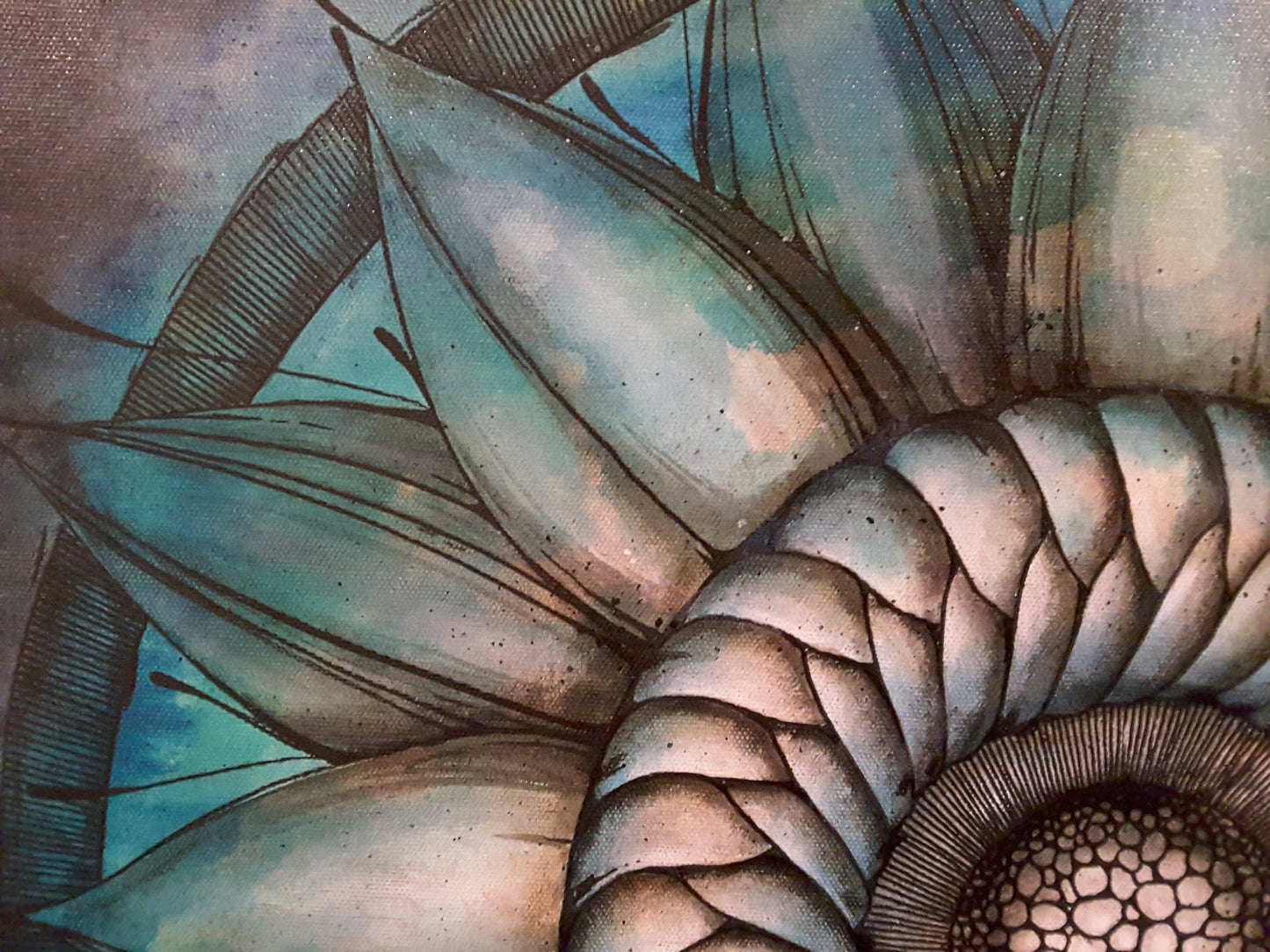 Acrylic Painting 'Viridescent Dreams' Original - PICK UP ONLY