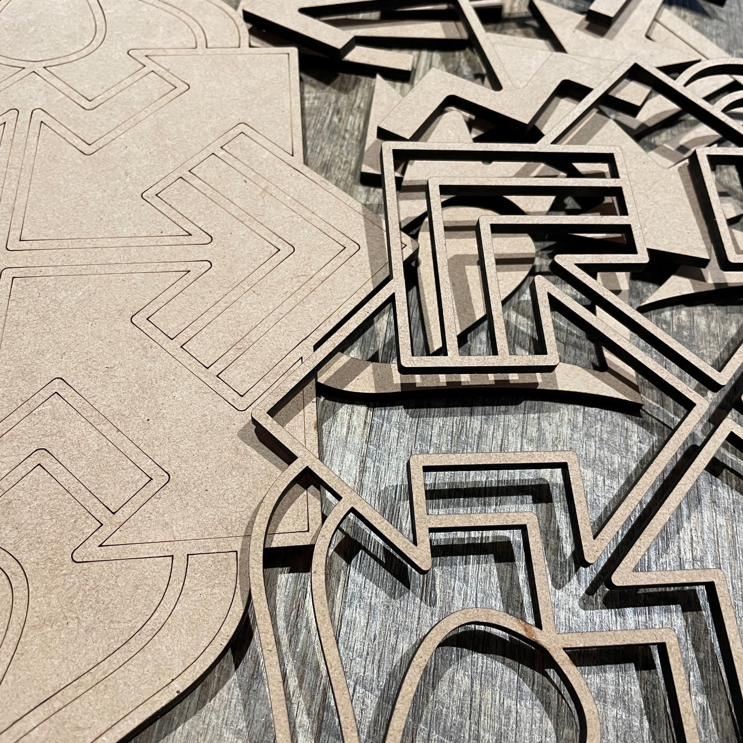 MDF Layered Cutout Mini Reflections 8