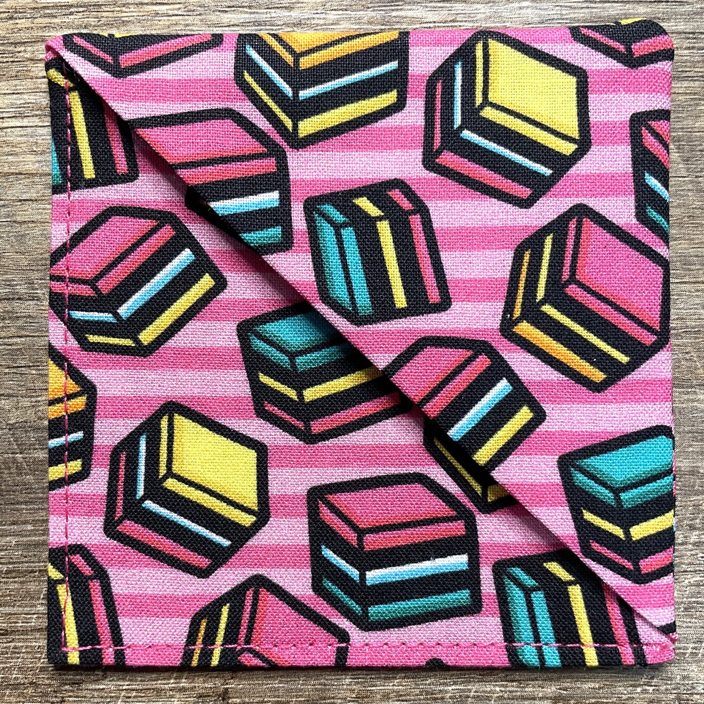 Fabric Corner Bookmark - All Sorts of Liquorice