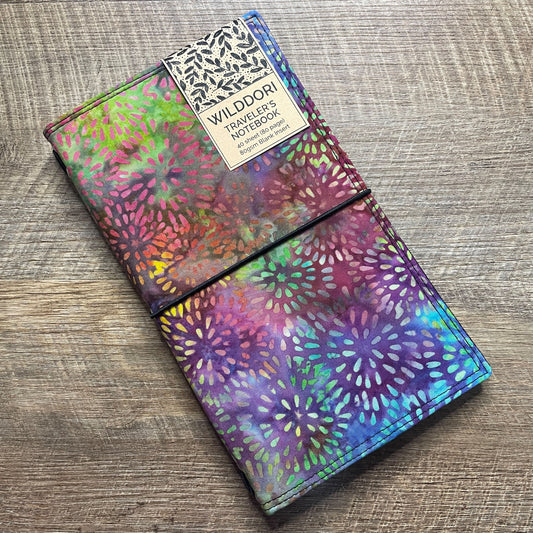 Wilddori Batik Fireworks Traveler's Notebook Cover