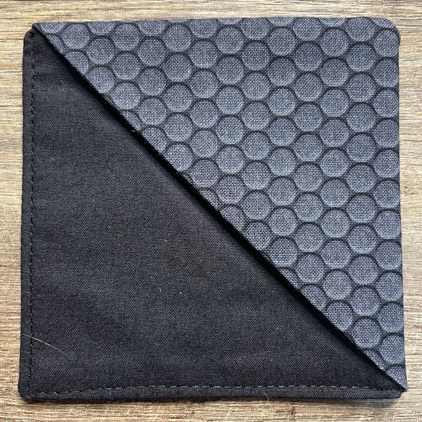 Fabric Corner Bookmark - Black Metal