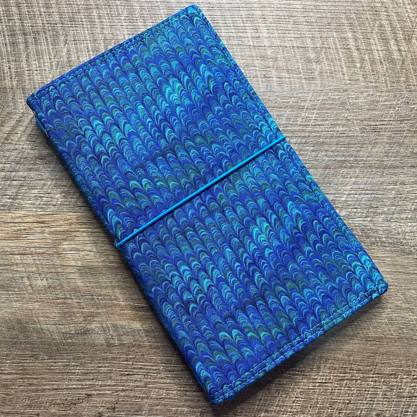 Wilddori Traveler's Notebook Cover Blue Swirls