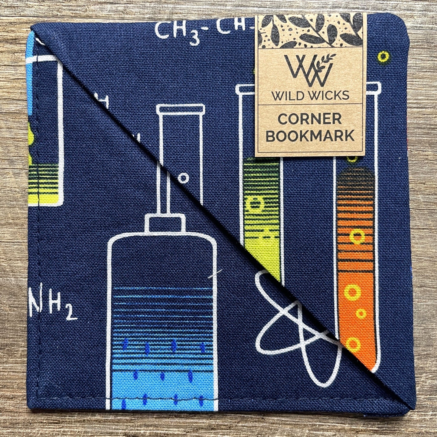 Fabric Corner Bookmark - Chemistry
