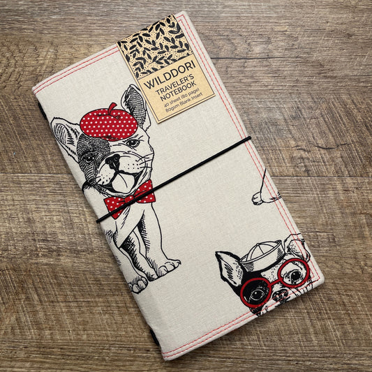 Wilddori Traveler's Notebook Cover Dog with Hat