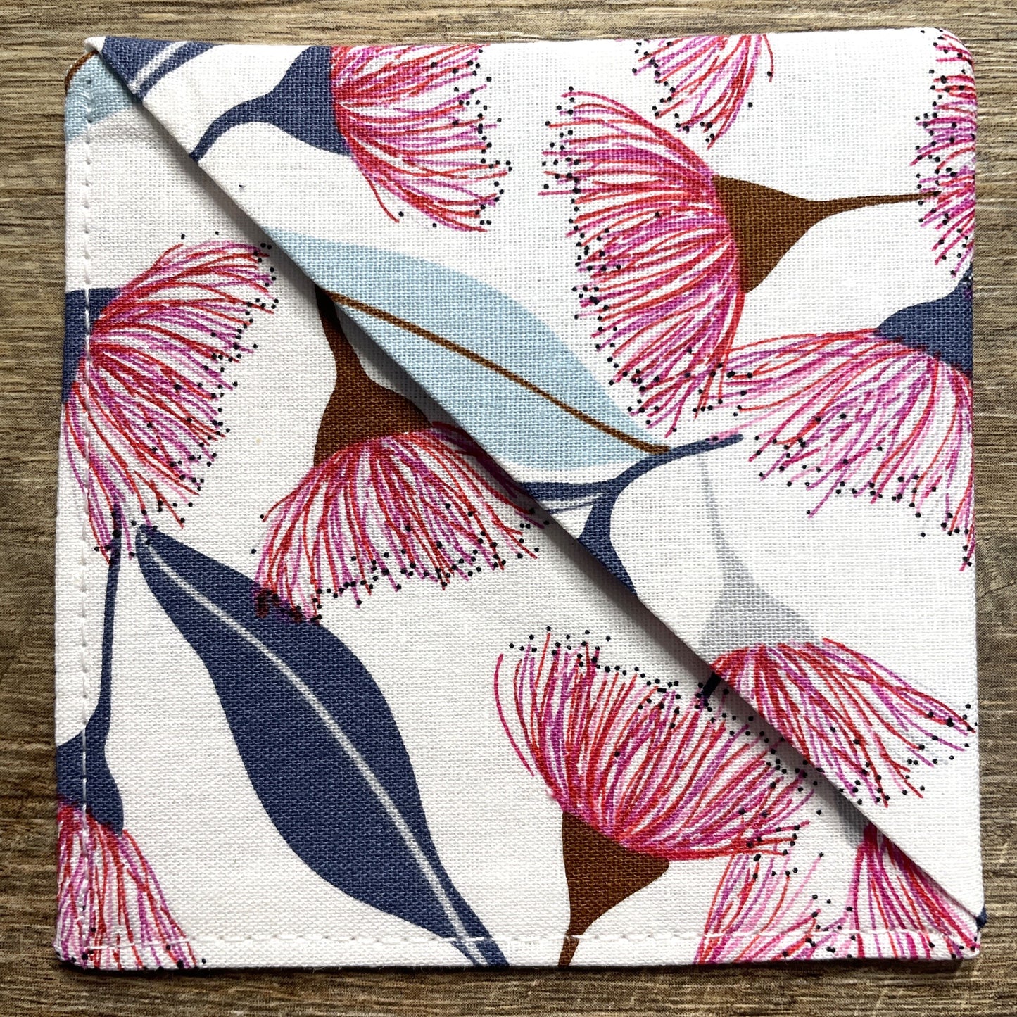 Fabric Corner Bookmark - Gum Blossom