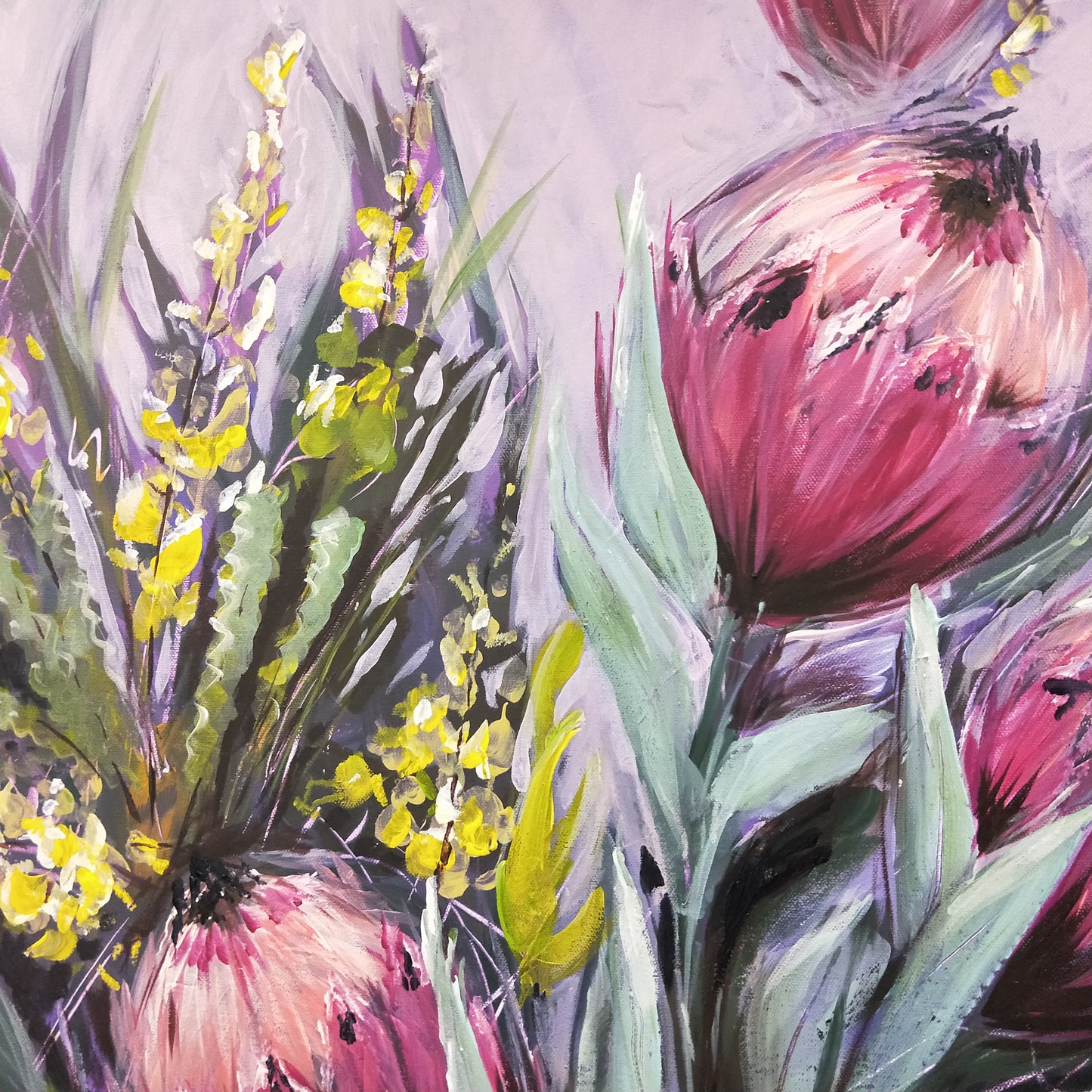 Acrylic Painting 'Australian Blooms' Original - PICK UP ONLY