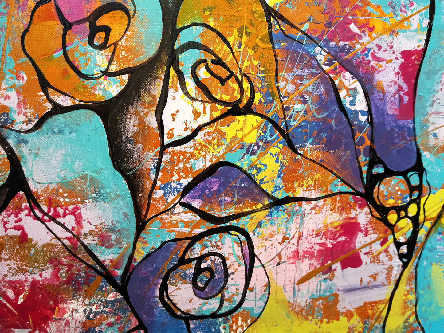 Acrylic Painting 'Abstract Garden Path' Original - PICK UP ONLY