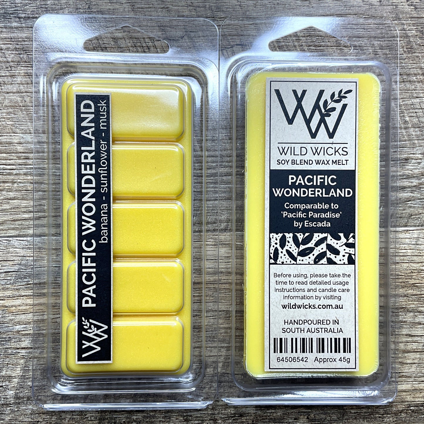Wild Wicks Soy Wax Snap Bar Melts - Pacific Wonderland