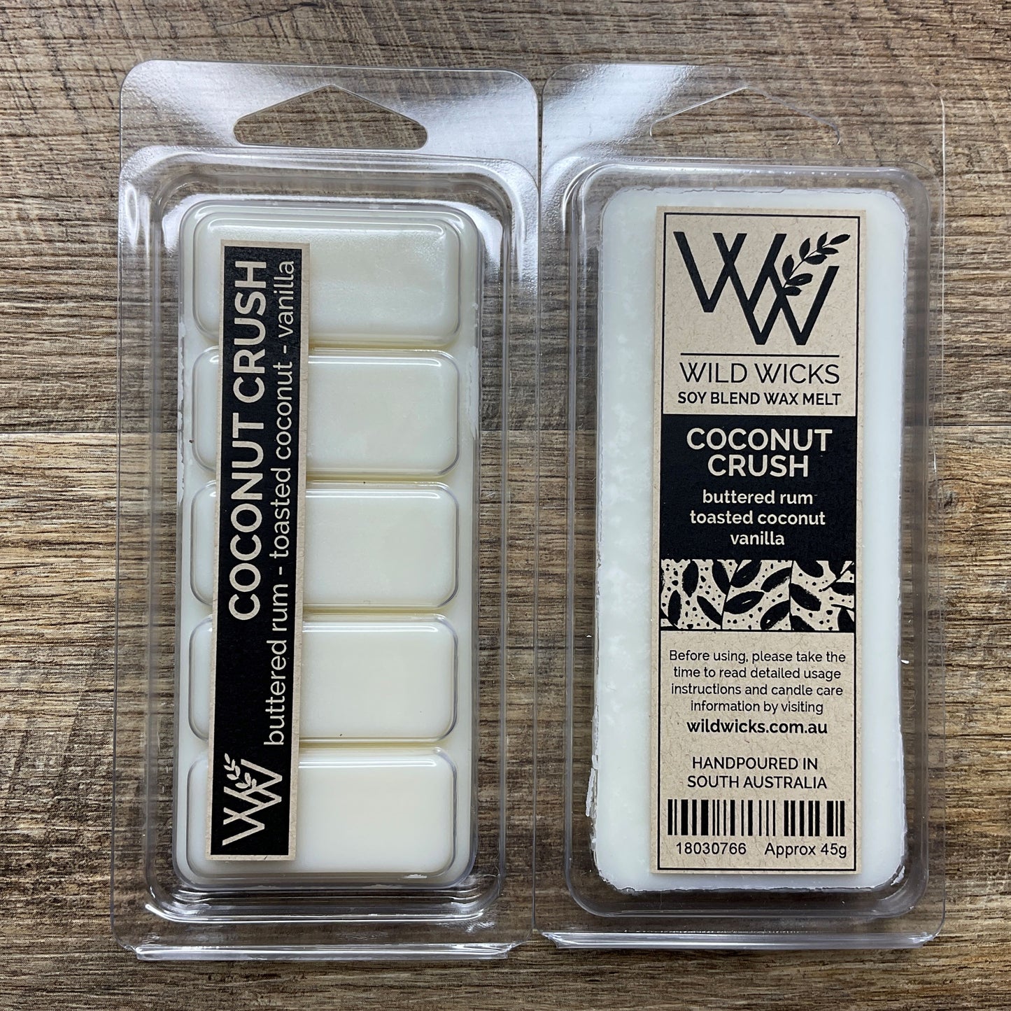 Wild Wicks Soy Wax Snap Bar Melts - Coconut Crush