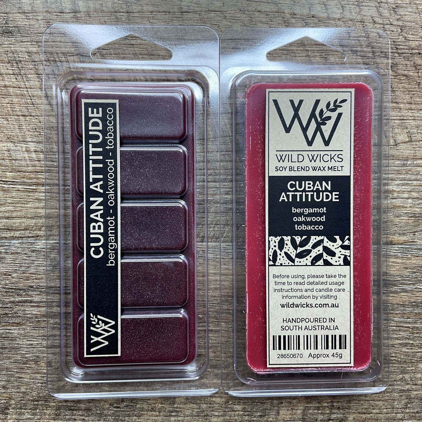 Wild Wicks Soy Wax Snap Bar Melts - Cuban Attitude