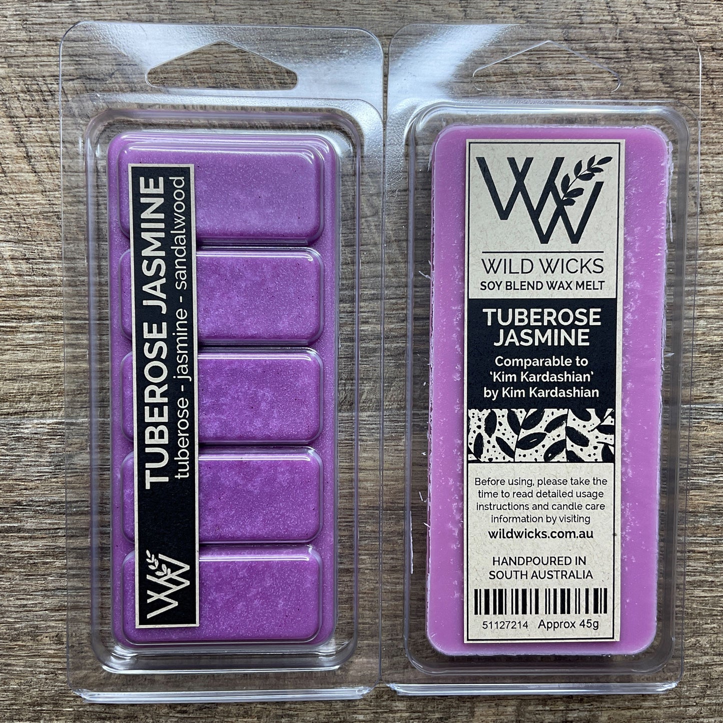 Wild Wicks Soy Wax Snap Bar Melts - Tuberose Jasmine