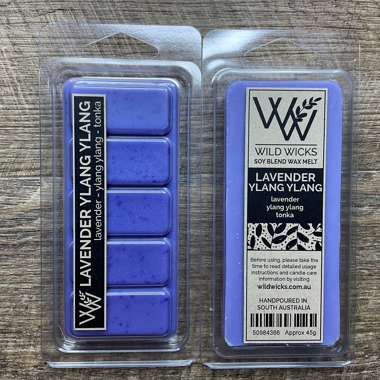 Wild Wicks Soy Wax Snap Bar Melts - Lavender Ylang Ylang