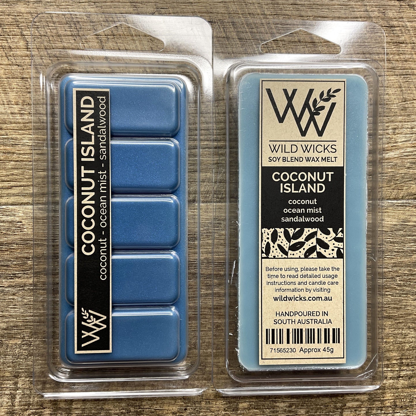 Wild Wicks Soy Wax Snap Bar Melts - Coconut Island