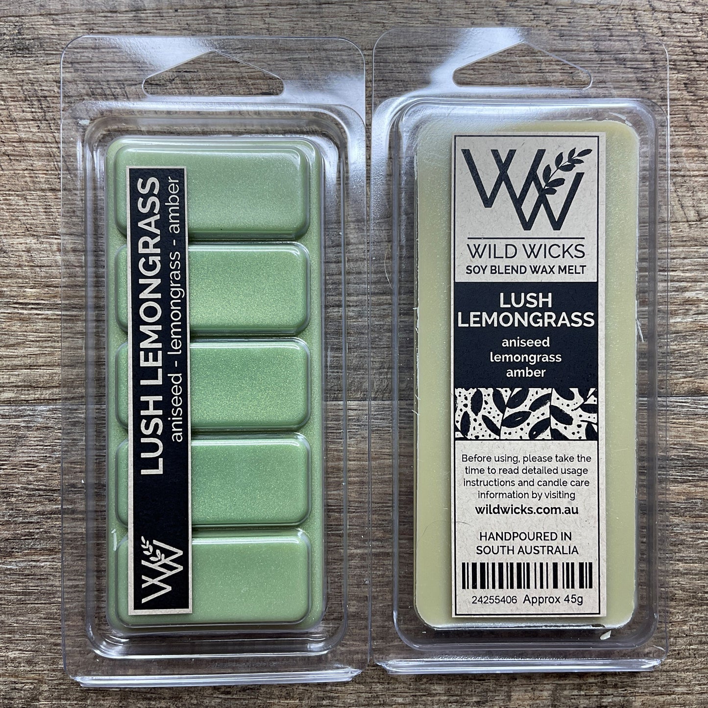 Wild Wicks Soy Wax Snap Bar Melts - Lush Lemongrass