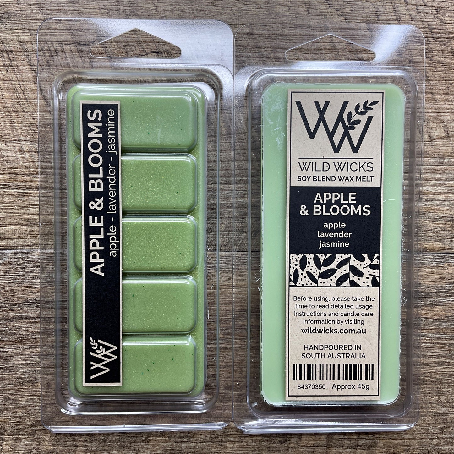 Wild Wicks Soy Wax Snap Bar Melts - Apple & Blooms