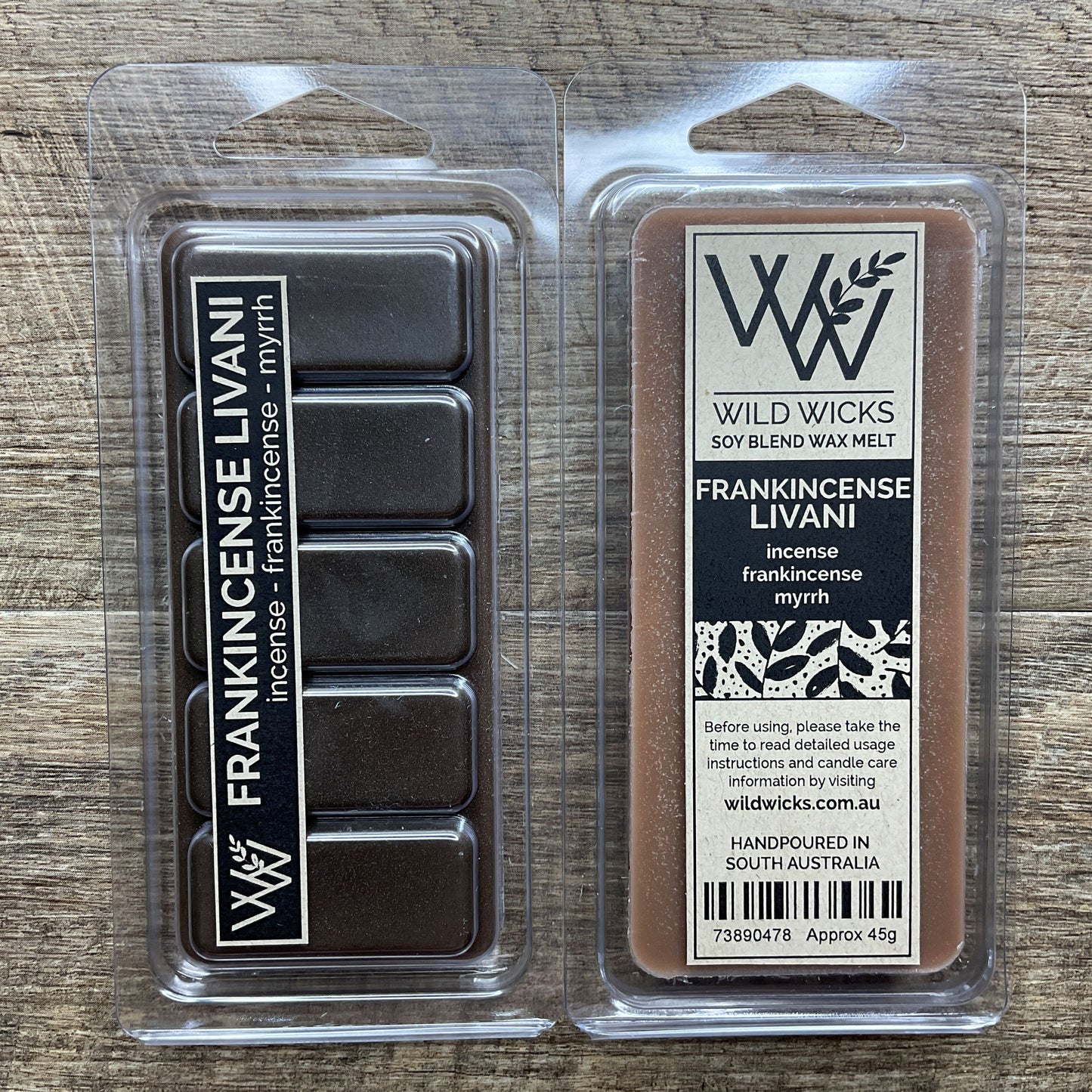 Wild Wicks Soy Wax Snap Bar Melts - Frankincense Livani