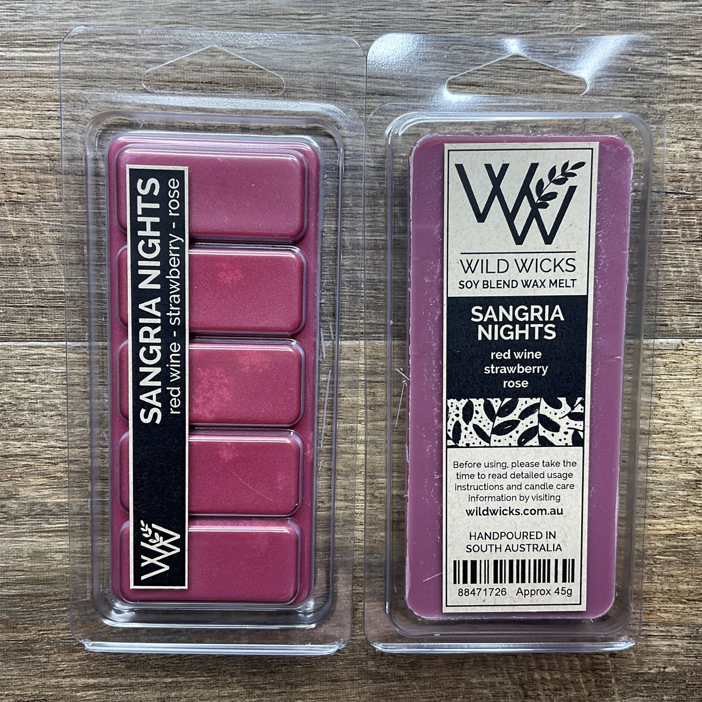 Wild Wicks Soy Wax Snap Bar Melts - Sangria Nights
