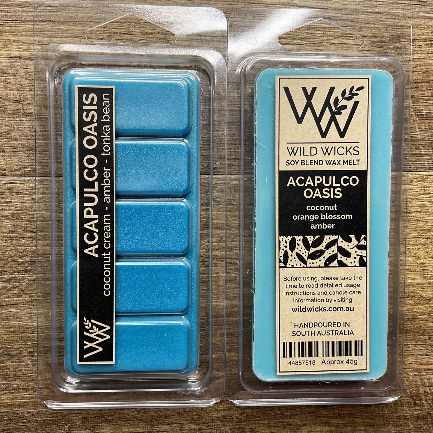Wild Wicks Soy Wax Snap Bar Melts - Acapulco Oasis