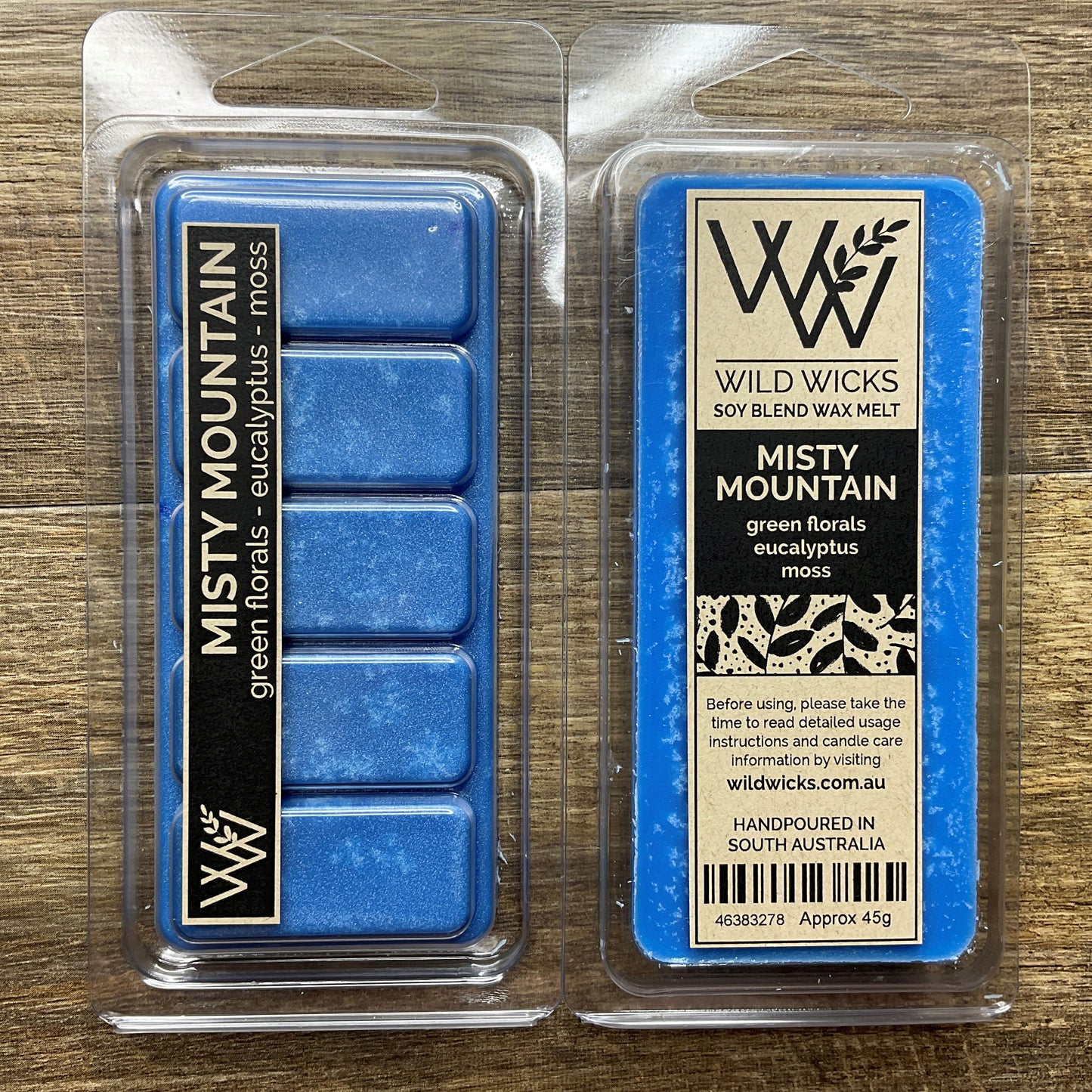Wild Wicks Soy Wax Snap Bar Melts - Misty Mountain
