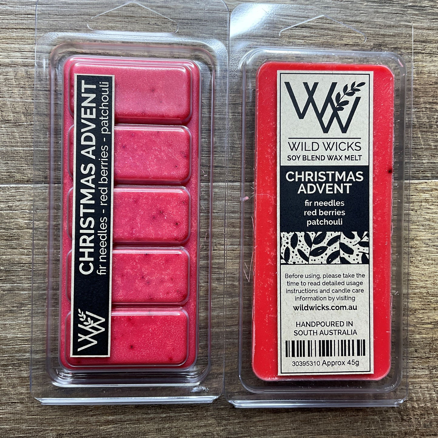 Wild Wicks Soy Wax Snap Bar Melts - Christmas Advent