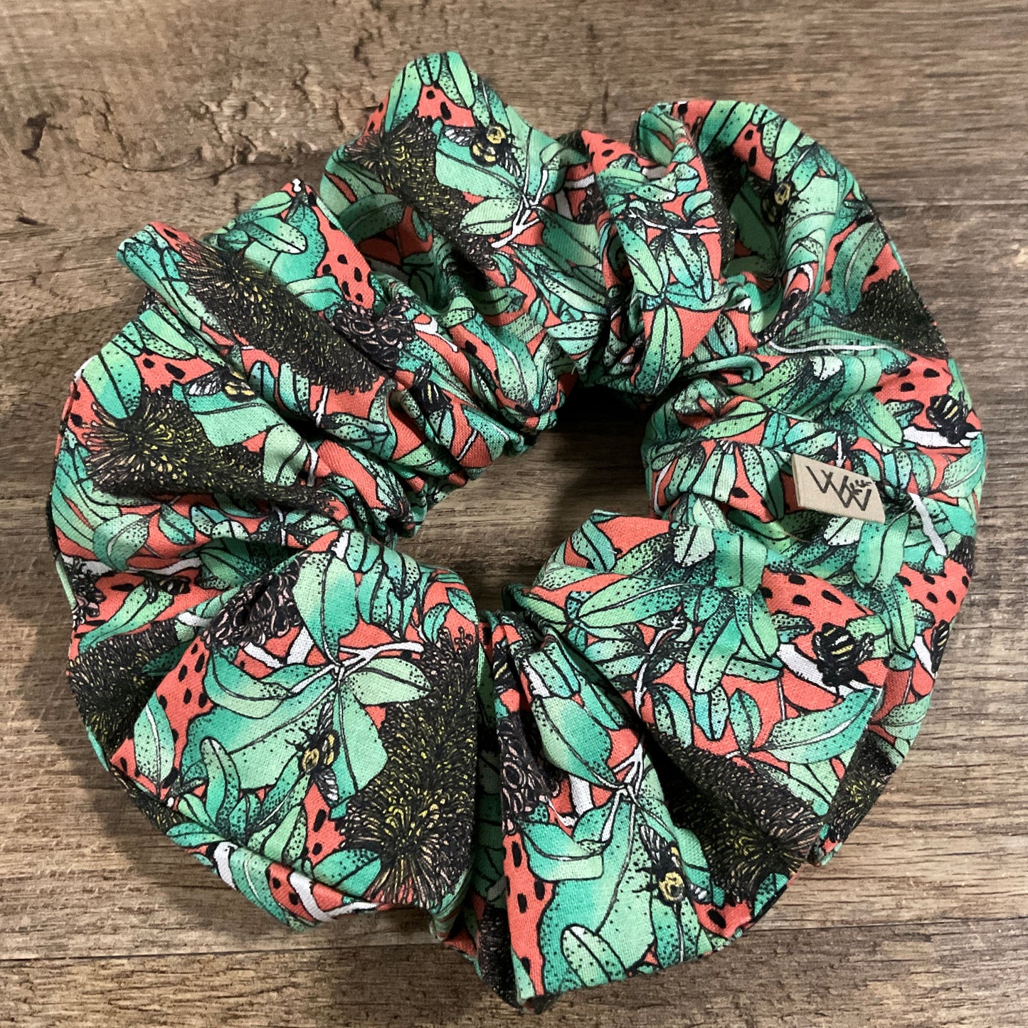 Scrunchies - Jade & Coral Banksia