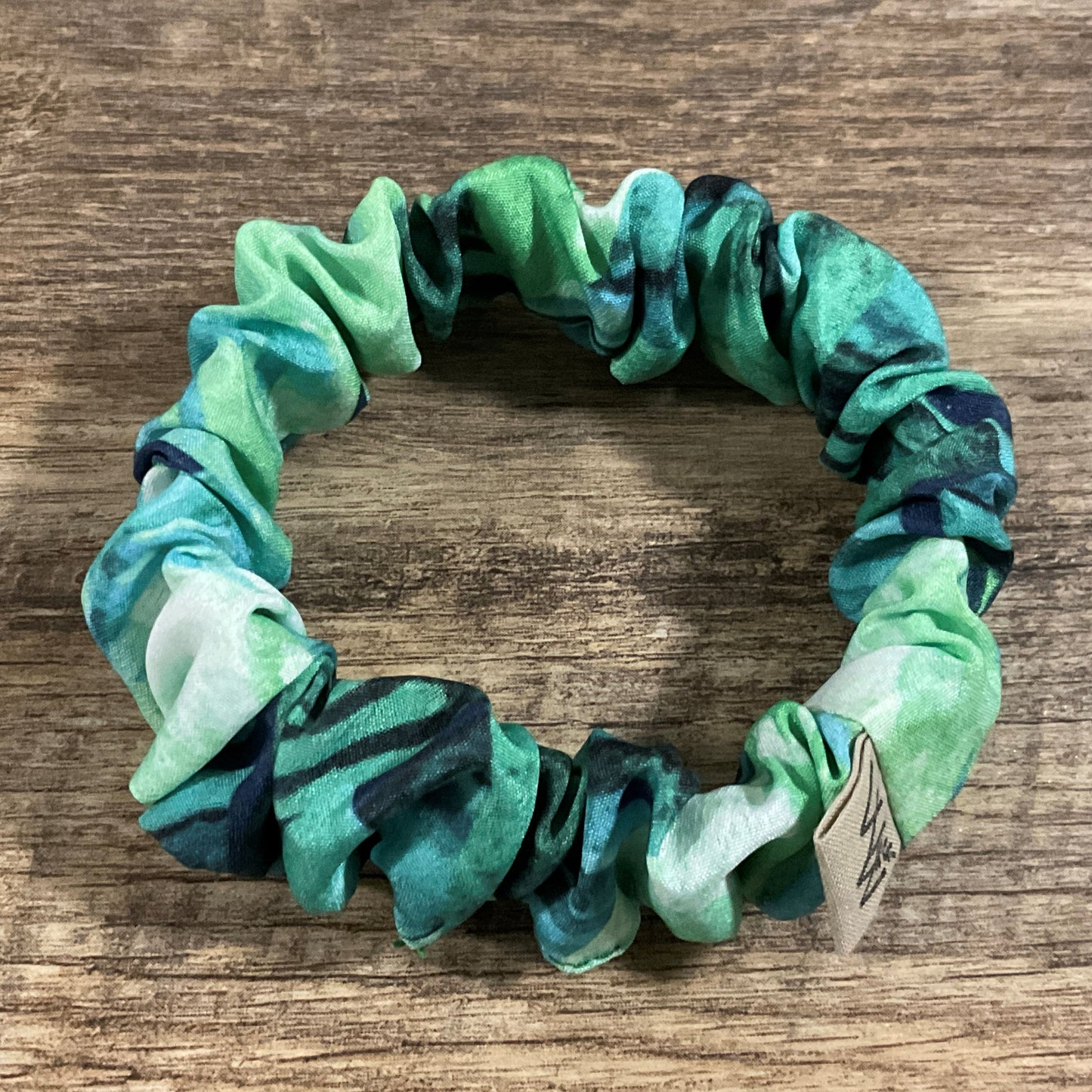 Scrunchies - Navy & Green Tropical Leaves