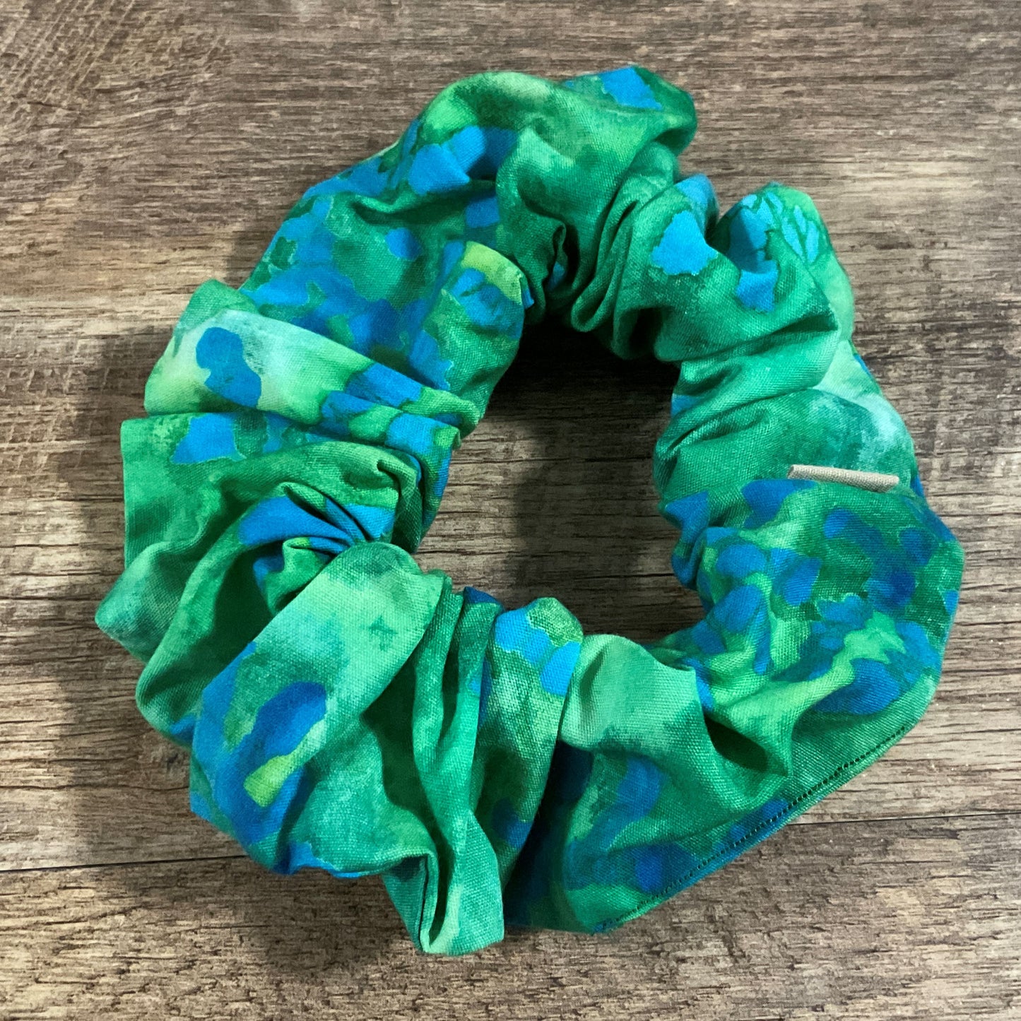 Scrunchies - Green & Blue Watercolour