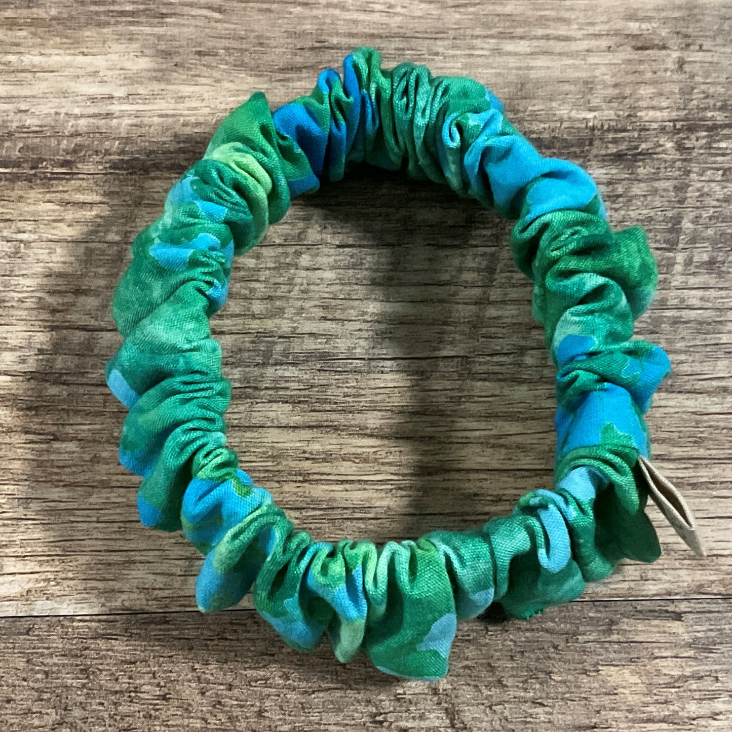 Scrunchies - Green & Blue Watercolour