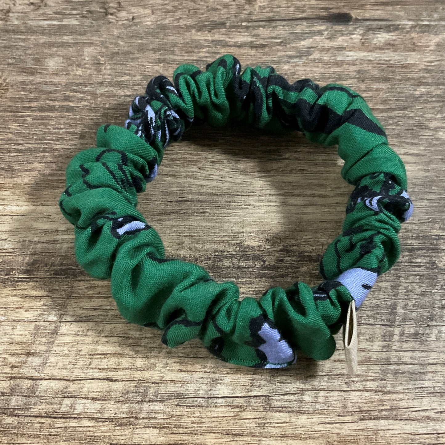 Scrunchies - Green Blue Abstract Floral
