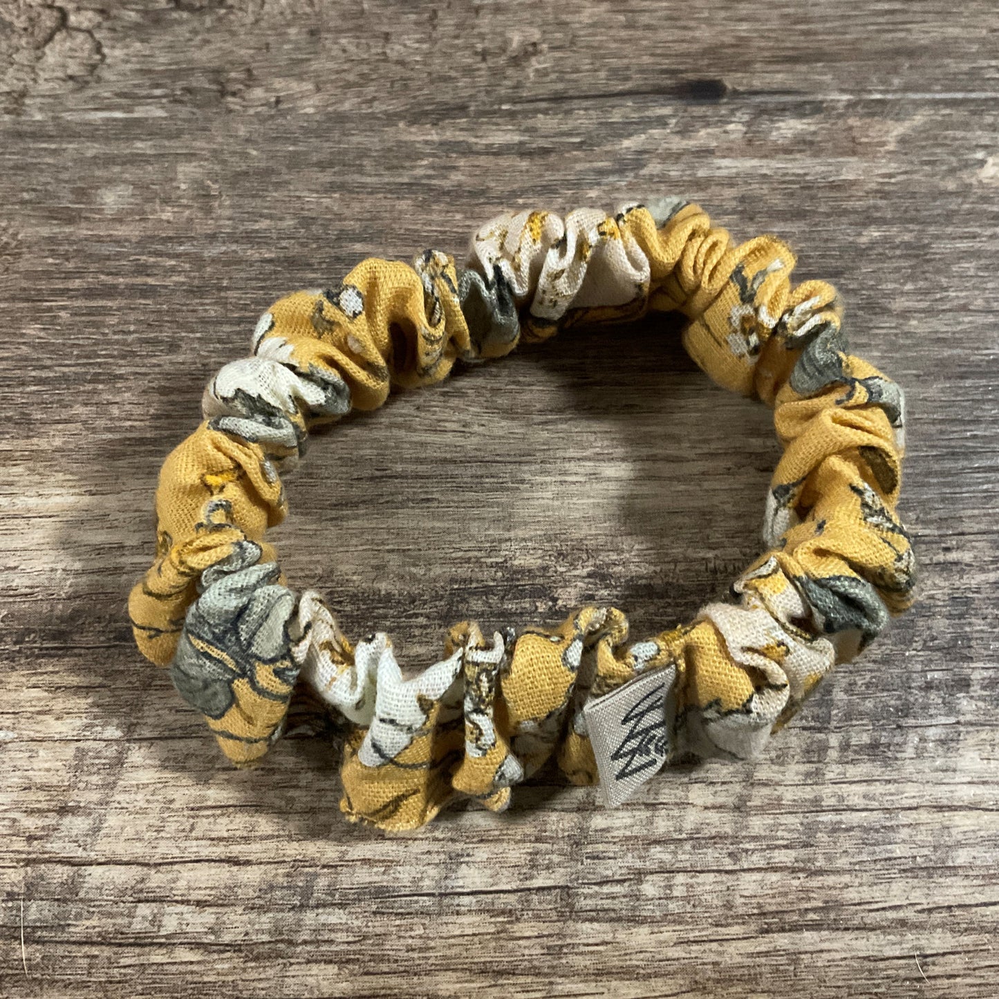Scrunchies - Mustard Floral