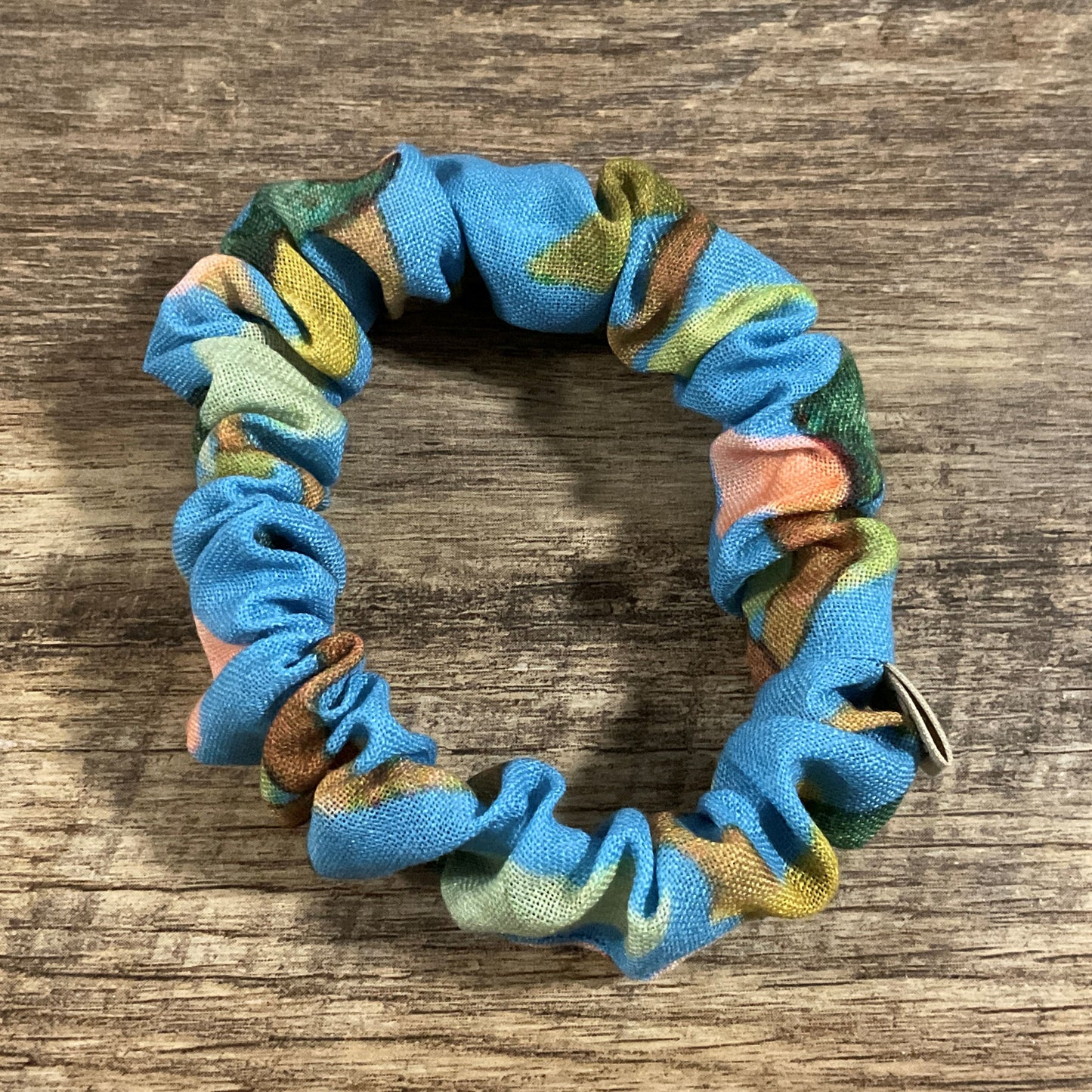 Scrunchies - Blue Leaf Abstract