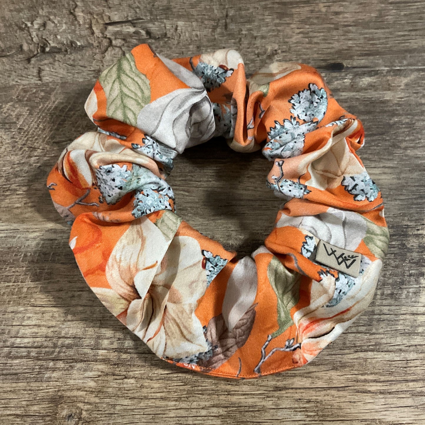 Scrunchies - Orange Floral