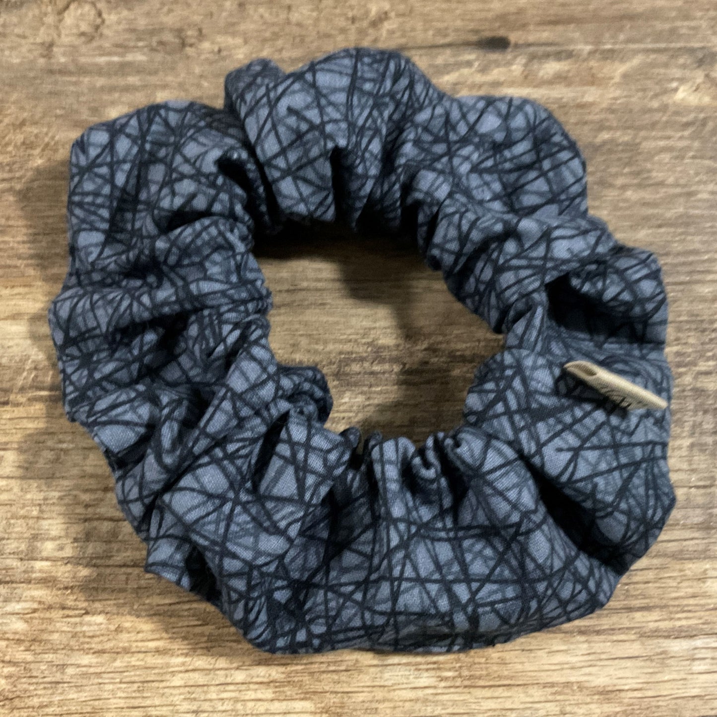 Scrunchies - Charcoal Abstract Lines