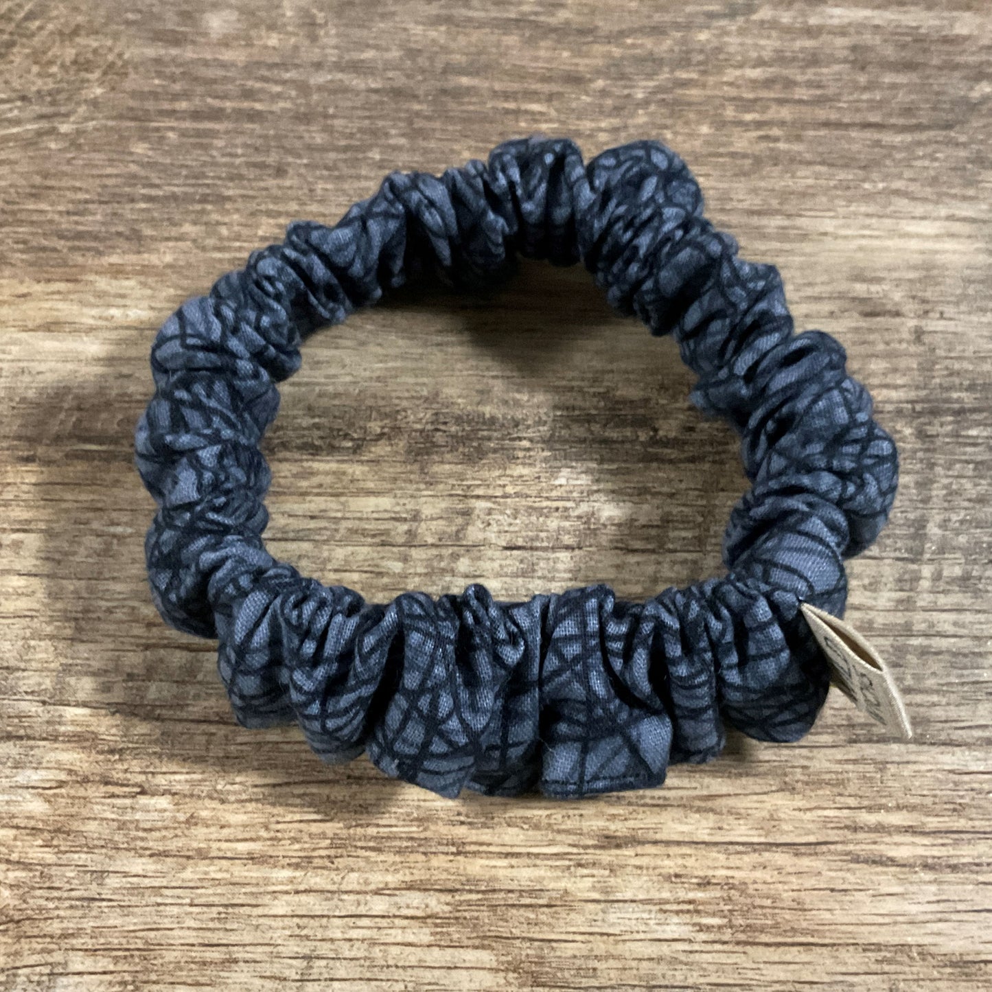 Scrunchies - Charcoal Abstract Lines