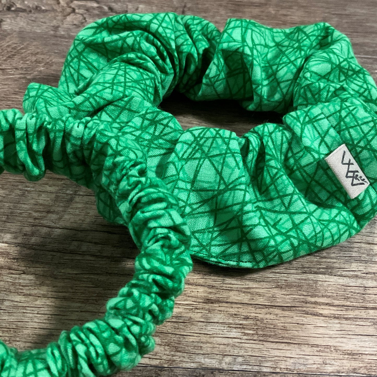 Scrunchies - Green Abstract Lines