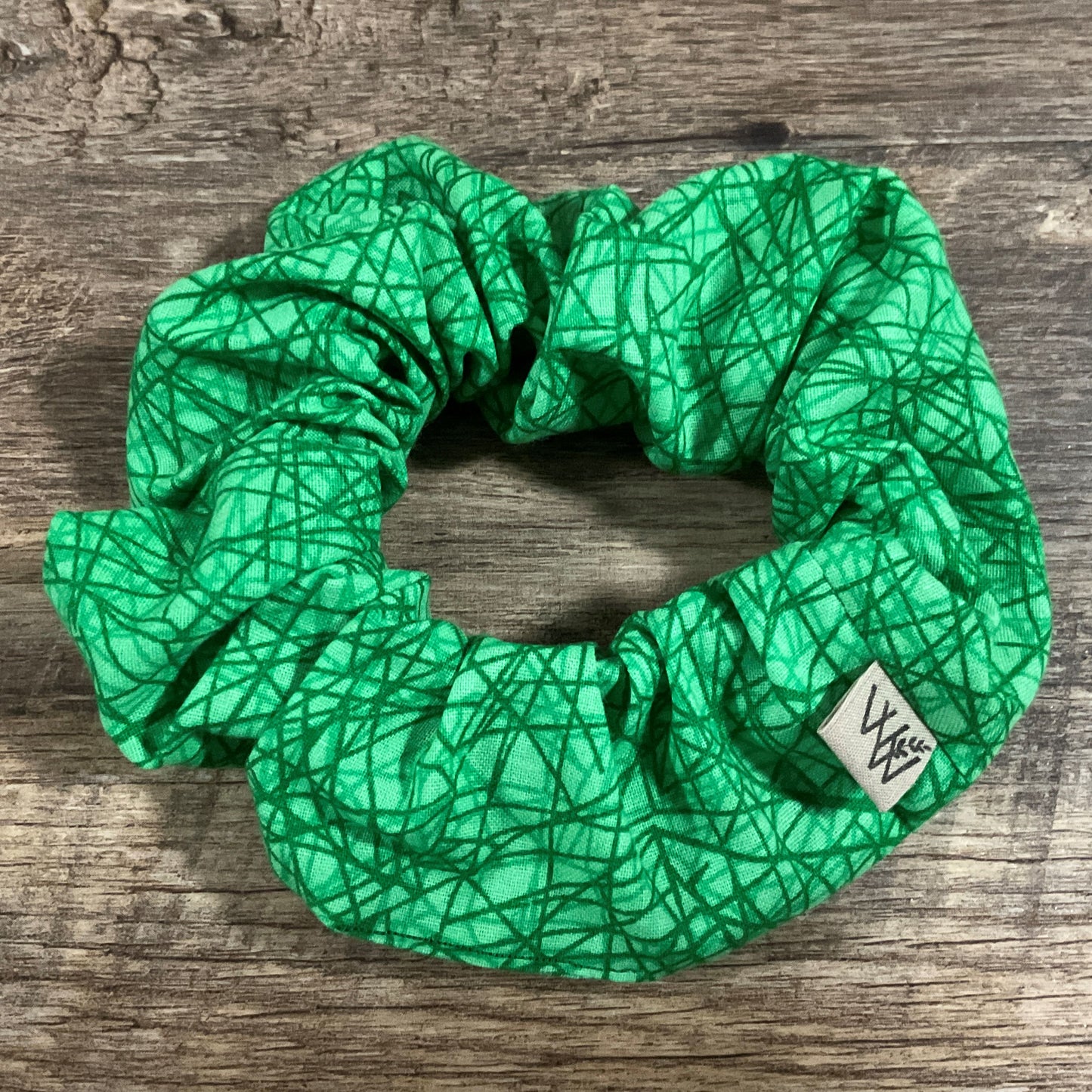 Scrunchies - Green Abstract Lines