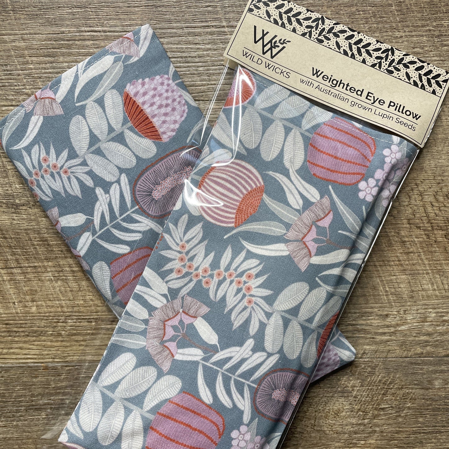 Weighted Eye Pillow - JP Blue Grey Floral