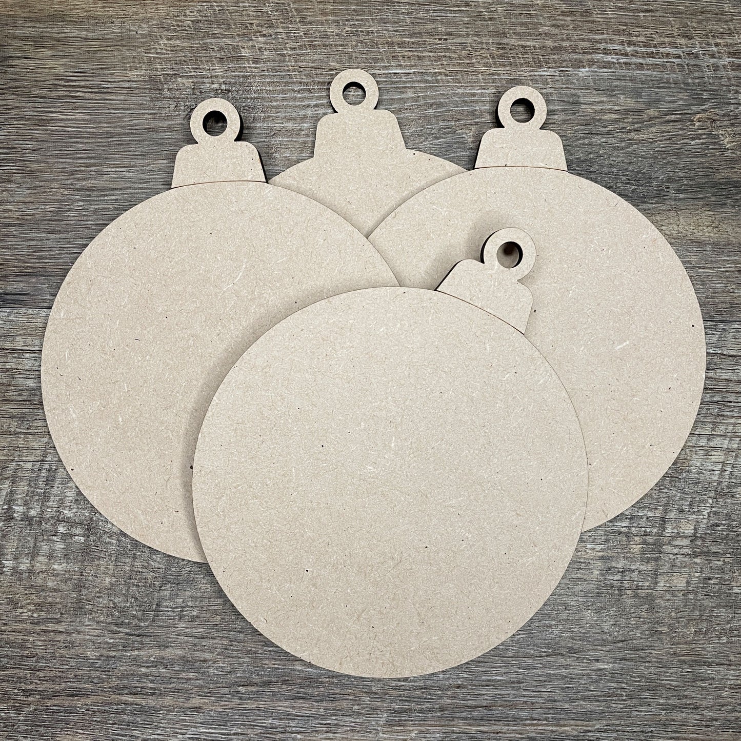 MDF Cutout Round Bauble Set