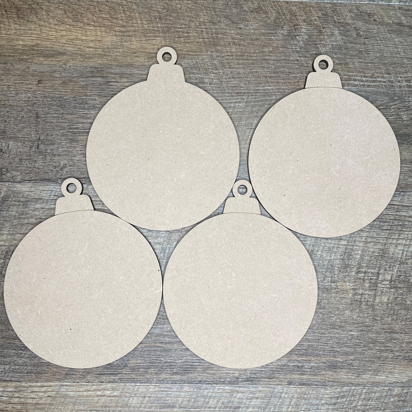 MDF Cutout Round Bauble Set