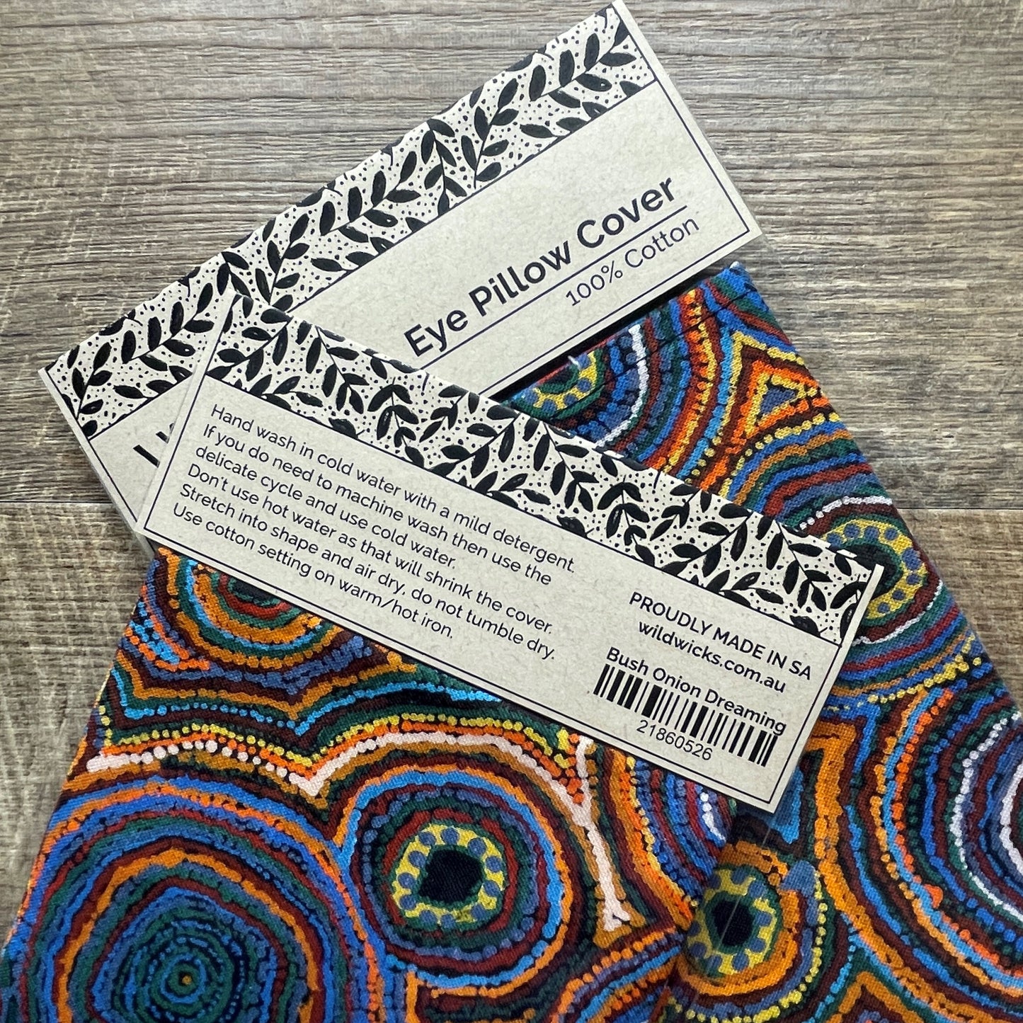 Eye Pillow Cotton Cover - Bush Onion Dreaming