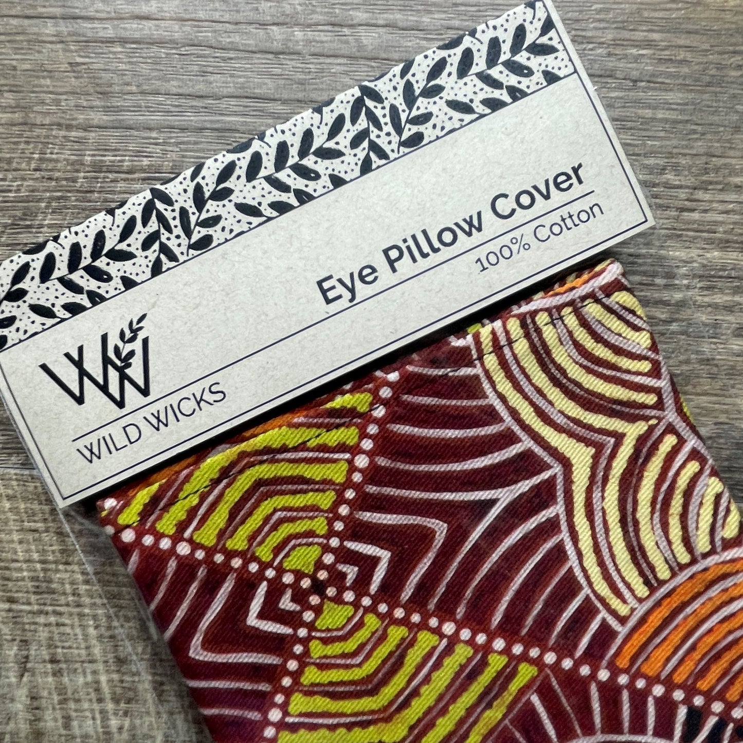 Eye Pillow Cotton Cover - Snake Vine Dreaming