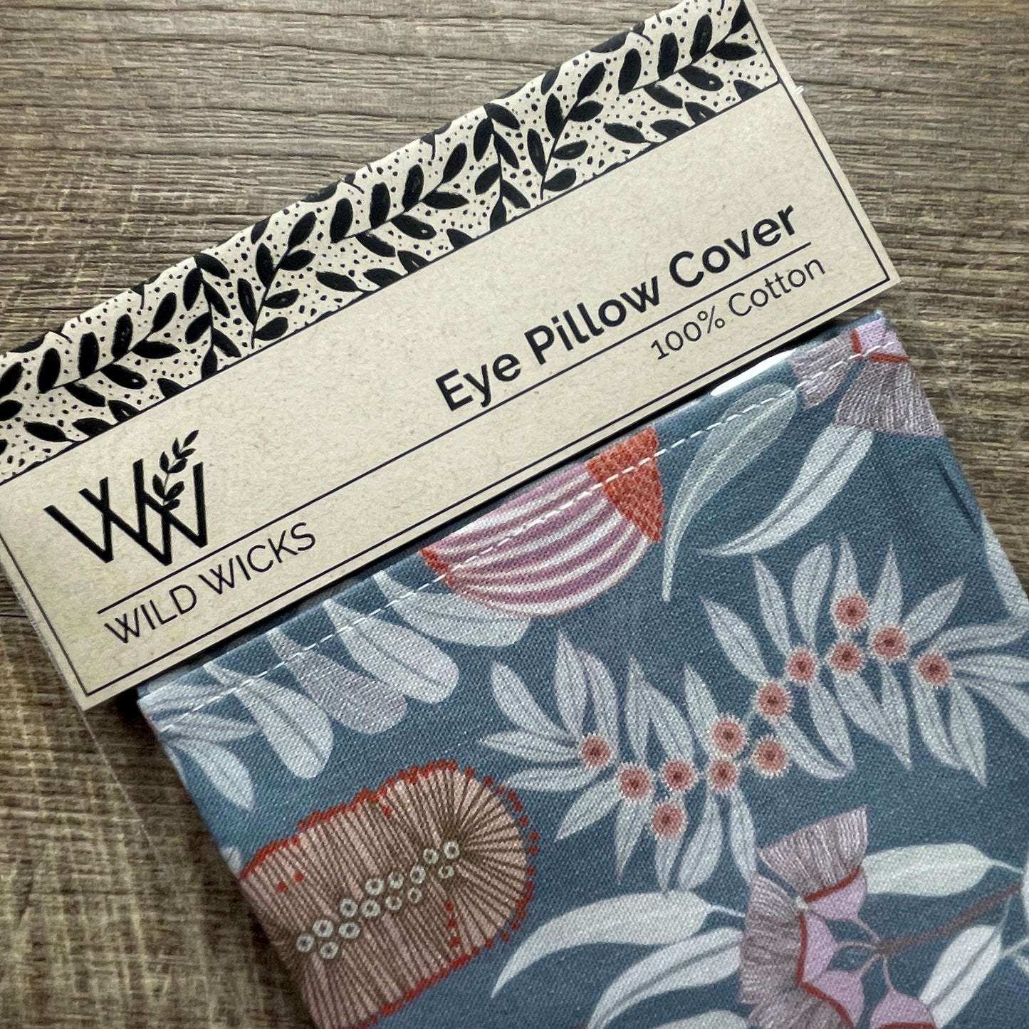 Eye Pillow Cotton Cover - JP Floral Blue Grey