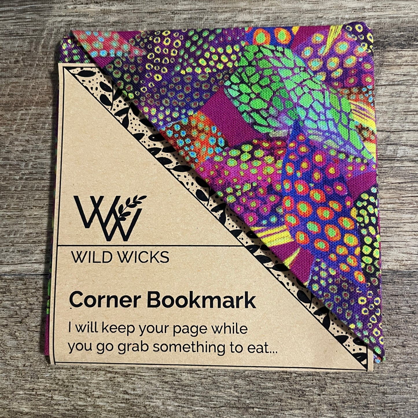 Fabric Corner Bookmark - Tropical Punch Fuchsia