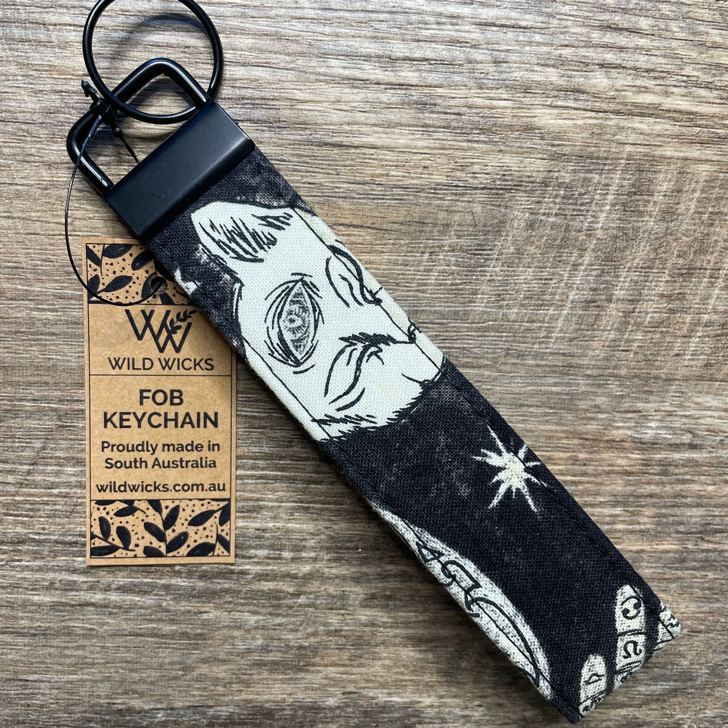Fabric Fob Keychain - Palm Reader