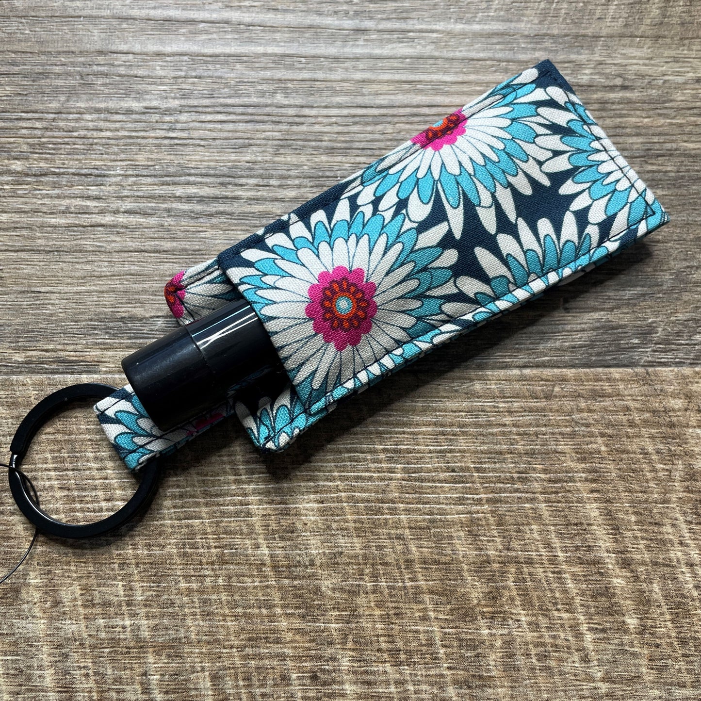 Lip Balm Holder Keyring - JP Tropical Flora 2