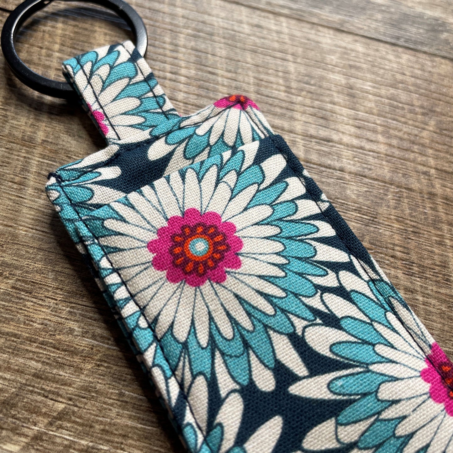 Lip Balm Holder Keyring - JP Tropical Flora 2