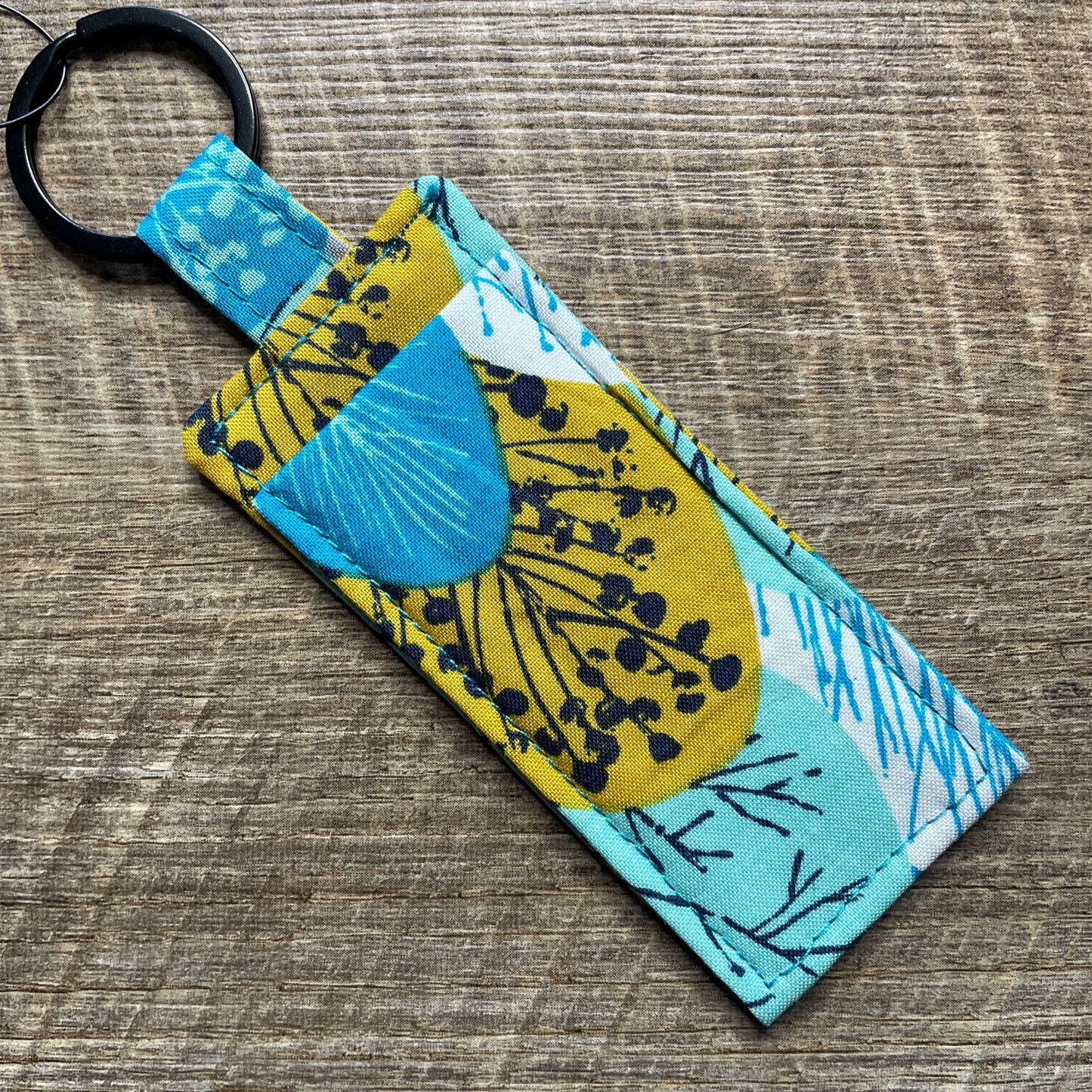 Lip Balm Holder Keyring - Sketchy Trees