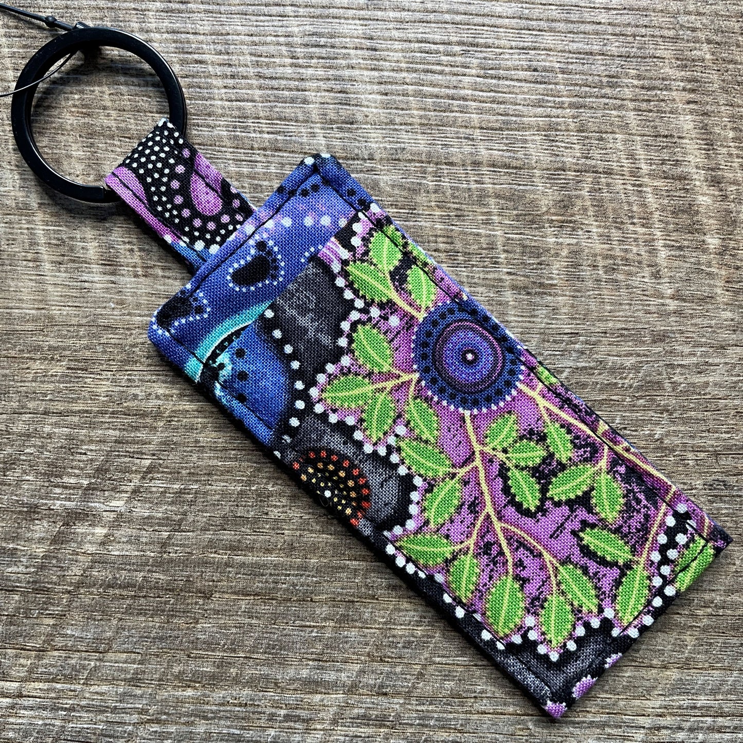 Lip Balm Holder Keyring - Colourful Dots