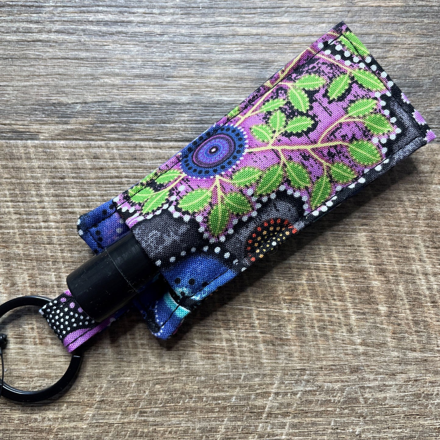 Lip Balm Holder Keyring - Colourful Dots